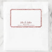 Chic Roos Goud Auteur Boek Ondertekening Bord Rechthoekige Sticker (Tas)