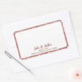 Chic Roos Goud Auteur Boek Ondertekening Bord Rechthoekige Sticker (Envelop)