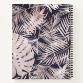 Chic Roos Goud Geometrisch Abstract Patroon Notitieboek (Achterkant)