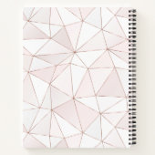 Chic Roos Goud Geometrisch Abstract Patroon Notitieboek (Achterkant)