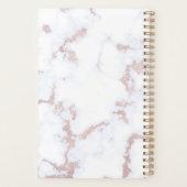 Chic Roos Goud Marmer Gepersonaliseerd Planner (Achterkant)