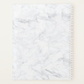 Chic roos gouden nagels typografie marmerbenoeming planner (Achterkant)