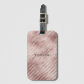 Chic Roos gouden strepen Bagagelabel (Voorkant (verticaal))