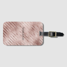 Chic Roos gouden strepen Bagagelabel