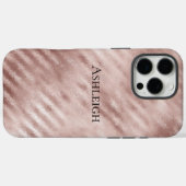 Chic Roos gouden strepen Case-Mate iPhone Case (Achterkant (horizontaal))