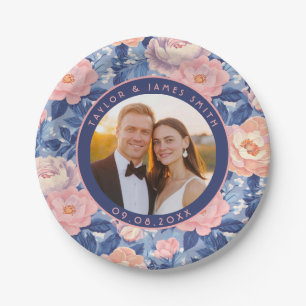 Chic Roos papier Borden voor bruiloft Dank u Papieren Bordje