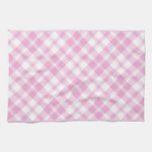 Chic Roos Roze en White Check Kitchen Towel Theedoek (Horizontaal)