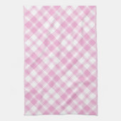 Chic Roos Roze en White Check Kitchen Towel Theedoek (Verticaal)