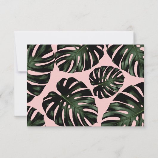 Chic Roos Tropical Beach Bridesmaid proposal Kaart (Achterkant)