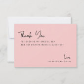 Chic Roos Tropical Beach Vrijgezellenfeest Bedankkaart (Voorkant)