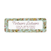 Chic  Roos ventilator kunstpatroon Etiket (Voorkant)