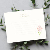 Chic Roos Wedding Lined Handgeschreven Note Kaart