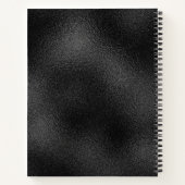 Chic roos zwart dripping monogram notitieboek (Achterkant)