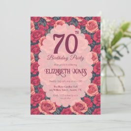 Chic Rose Floral Milestone Birthday Kaart