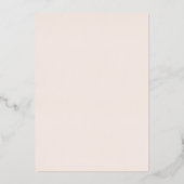 Chic rose gold blush casual script bridal shower folie uitnodiging (Achterkant)