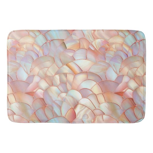 Chic rose gold iridescent mother of pearl badmat (Voorkant)