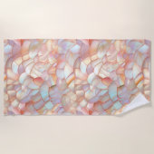 Chic rose gold iridescent mother of pearl strandlaken (Voorkant)