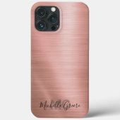 Chic Rose Gold Metallic Phone Case (Achterkant)