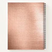 Chic Rose Gold Monogram Notitieboek (Achterkant)