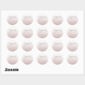 Chic Rose Gold Wedding Thank You  Ronde Sticker (Vel)