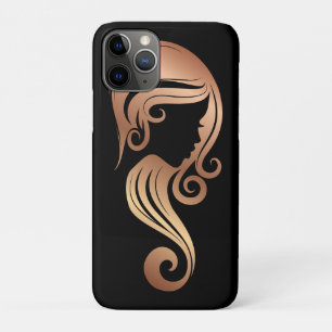Chic Rose Goud Beauty Girl Haar- en Make-up Salon Case-Mate iPhone Case