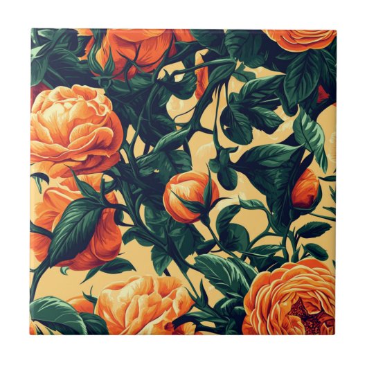 Chic Rose Keramische Tegels Voor Huisdecoratie Tegeltje (Voorkant)