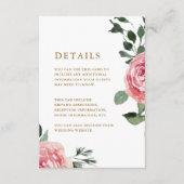 Chic Roses Guest Information Enclosure Kaart (Voorkant)