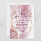 Chic Rosy Waterverf Calligraphy Afstuderen Kaart (Voorkant)