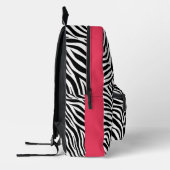 Chic Rouge Rood Zwart en Wit Zebraprint Tieners Bedrukte Rugzak (Links)