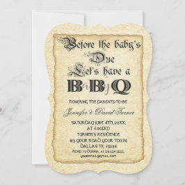 Chic  Rough Edge Paper Baby-Q Baby shower Kaart