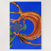 Chic Round Hakuna Matata Navy Blue collectie Legpuzzel (Verticaal)