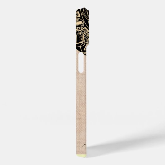 Chic Round Mandala Aangepaste naam Girly Black Bei Case-Mate iPhone Case (Achterkant / Rechts)