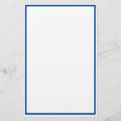 Chic Royal Blue Anchor Monogram Stationery Briefpapier (Achterkant)