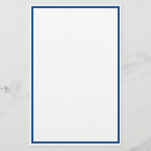 Chic Royal Blue Anchor Monogram Stationery Briefpapier (Achterkant)