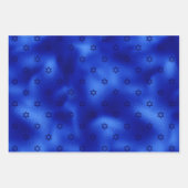Chic Royal Blue Folie Hanukkah Wrapping Paper Shee (Voorkant)