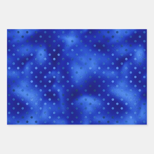 Chic Royal Blue Folie Hanukkah Wrapping Paper Shee (Voorkant 3)