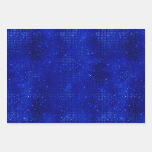 Chic Royal Blue Folie Hanukkah Wrapping Paper Shee (Voorkant)
