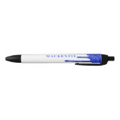 Chic Royal Blue Glitter Driving Luxury Blauwe Inkt Pen (Bodem)