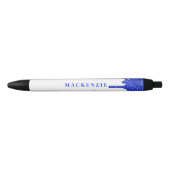 Chic Royal Blue Glitter Driving Luxury Blauwe Inkt Pen (Voorkant)