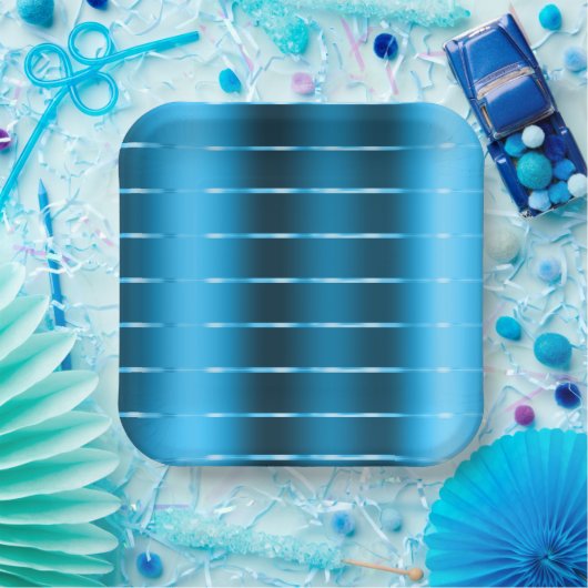 Chic Royal Blue Ribbon Vrijgezellenfeest Papieren Bordje (Feest)