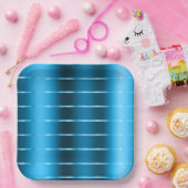 Chic Royal Blue Ribbon Vrijgezellenfeest Papieren Bordje (Feest)