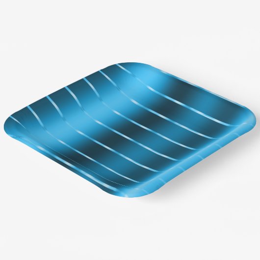 Chic Royal Blue Ribbon Vrijgezellenfeest Papieren Bordje (Gebogen)