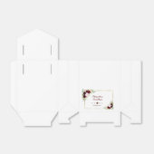 Chic Royal Burgundy Marsala Floral Wedding Bedankdoosjes (Uitgevouwen)