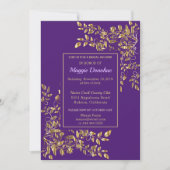 Chic Royal Paarse Bridal Shower Kaart (Voorkant)