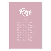 Chic roze Aangepaste tabel Naam Zetel Toewijzing Kaart (Achterkant)