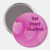 Chic roze Abstract Heart Magnet (Voorkant / Achterkant)