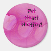 Chic roze Abstract Heart Magnet (Voorkant)