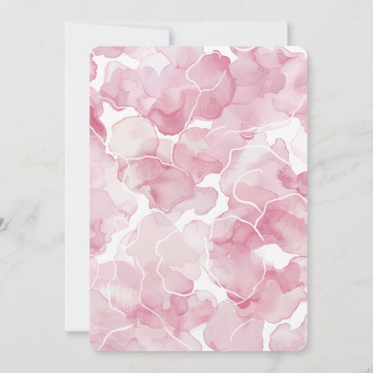 Chic Roze Abstracte Verjaardag Kaart (Achterkant)