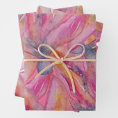 Chic roze Abstracte Waterverf Art Inpakpapier Vel (In situ)