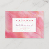 Chic roze Agate Pattern Business Loyalty Visitekaartje (Achterkant)